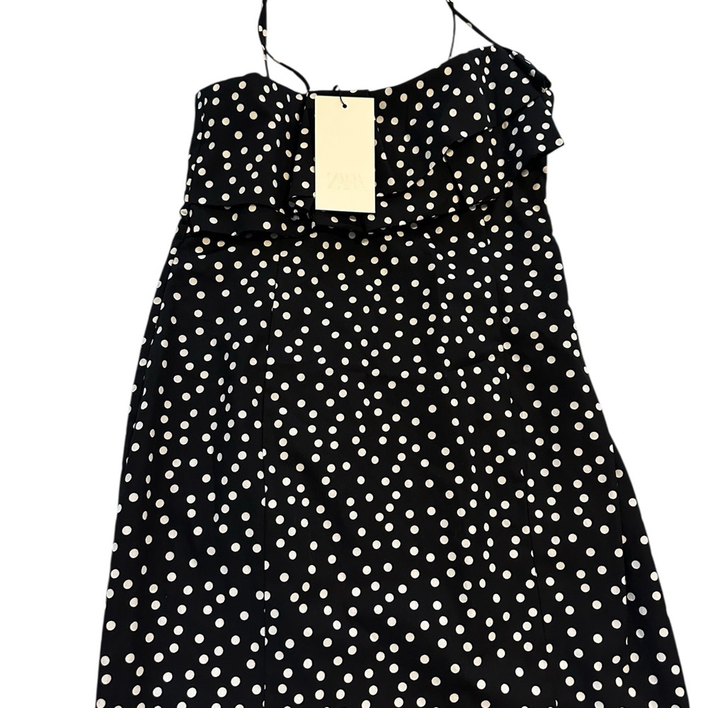 Zara Black and White Polka Dot Dress